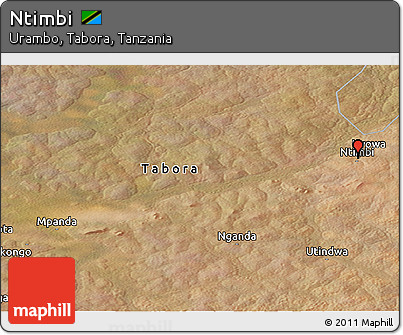 Satellite Panoramic Map of Ntimbi