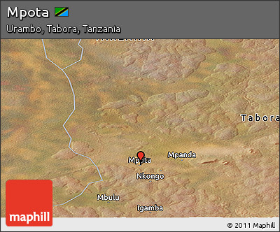 Satellite Panoramic Map of Mpota