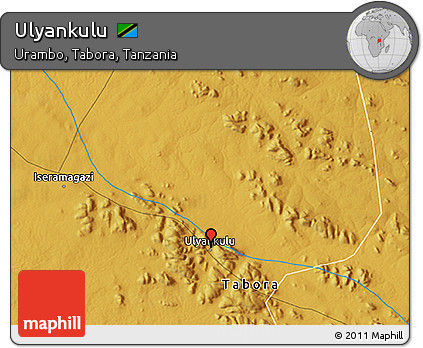 Physical 3D Map of Ulyankulu