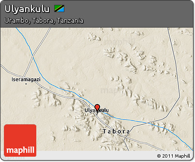 Shaded Relief 3D Map of Ulyankulu