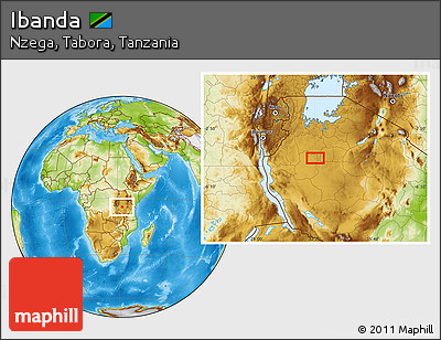 Physical Location Map of Ibanda