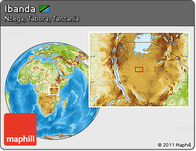Physical Location Map of Ibanda