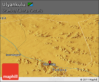 Physical Panoramic Map of Ulyankulu
