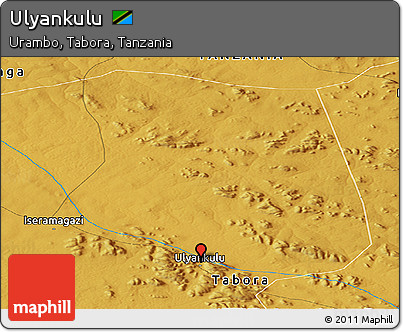 Physical Panoramic Map of Ulyankulu