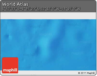 Shaded Relief 3D Map of the Area around 4° 32' 58" S, 32° 13' 30" W
