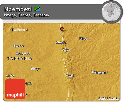 Physical 3D Map of Ndembezi