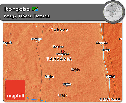 Political 3D Map of Itongobo