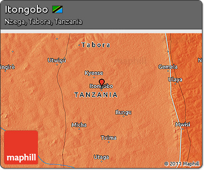 Political 3D Map of Itongobo