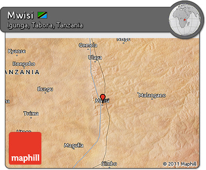 Satellite 3D Map of Mwisi