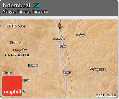 Satellite 3D Map of Ndembezi