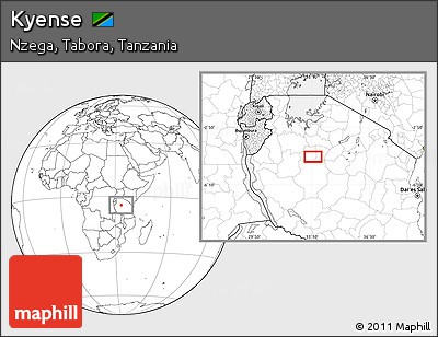 Blank Location Map of Kyense