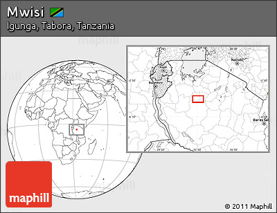 Blank Location Map of Mwisi