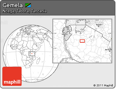 Blank Location Map of Gemela