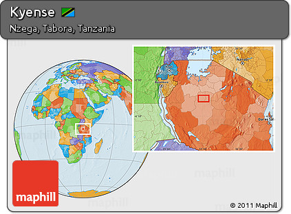 Political Location Map of Kyense