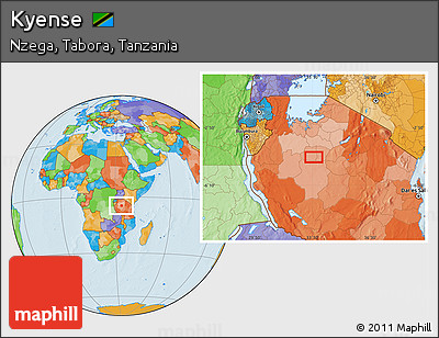 Political Location Map of Kyense