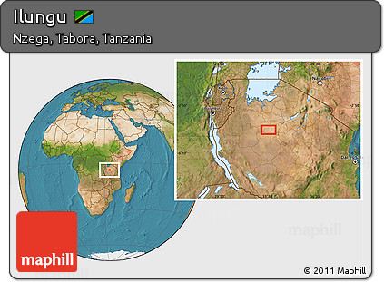 Satellite Location Map of Ilungu