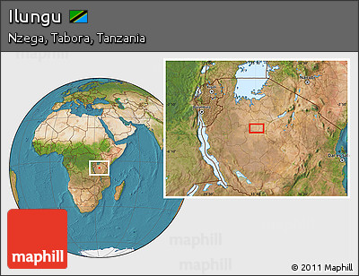 Satellite Location Map of Ilungu