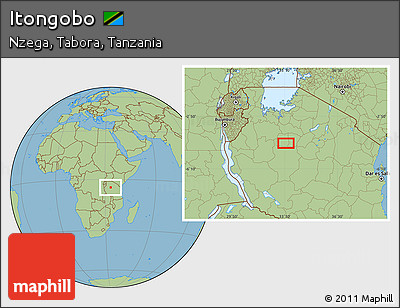 Savanna Style Location Map of Itongobo