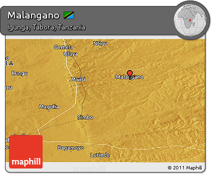 Physical Panoramic Map of Malangano