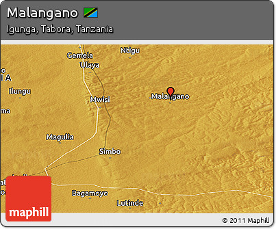 Physical Panoramic Map of Malangano