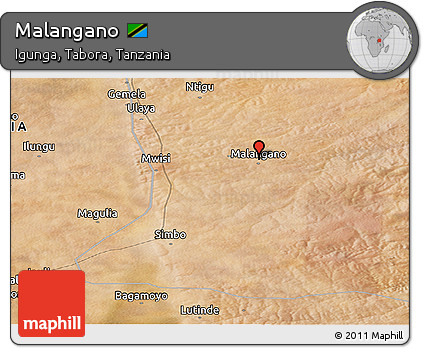 Satellite Panoramic Map of Malangano