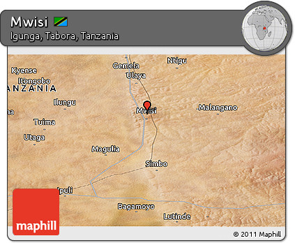 Satellite Panoramic Map of Mwisi
