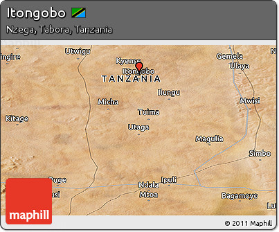 Satellite Panoramic Map of Itongobo