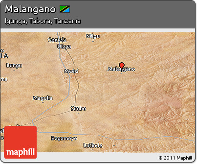 Satellite Panoramic Map of Malangano