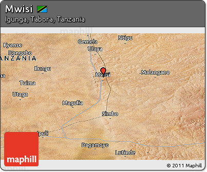 Satellite Panoramic Map of Mwisi