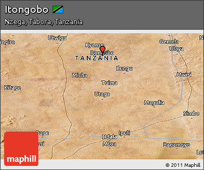 Satellite Panoramic Map of Itongobo