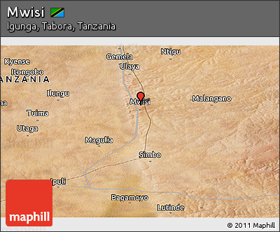 Satellite Panoramic Map of Mwisi
