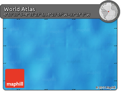 Physical Map of the Area around 4° 32' 58" S, 33° 55' 29" W