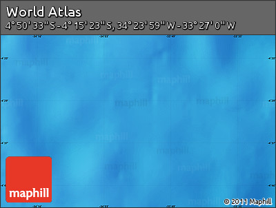 Physical Map of the Area around 4° 32' 58" S, 33° 55' 29" W
