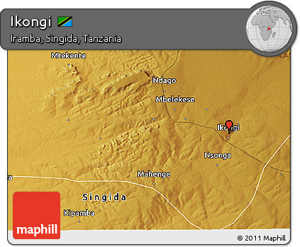 Physical 3D Map of Ikongi