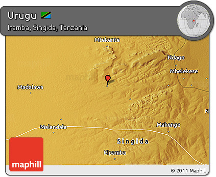 Physical 3D Map of Urugu