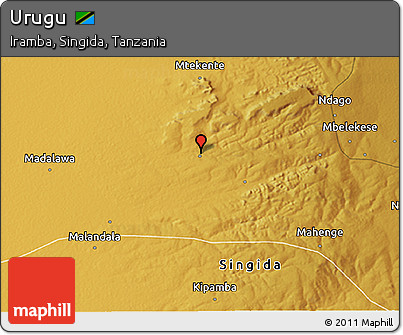 Physical 3D Map of Urugu