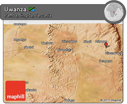 Satellite 3D Map of Uwanza