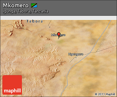 Satellite 3D Map of Mkomero