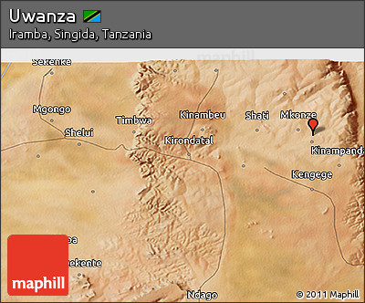 Satellite 3D Map of Uwanza