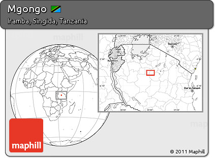 Blank Location Map of Mgongo