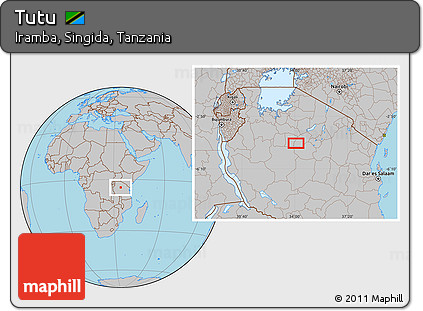 Gray Location Map of Tutu