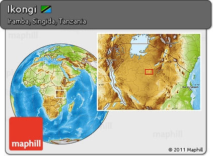 Physical Location Map of Ikongi