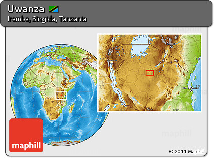 Physical Location Map of Uwanza