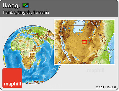 Physical Location Map of Ikongi