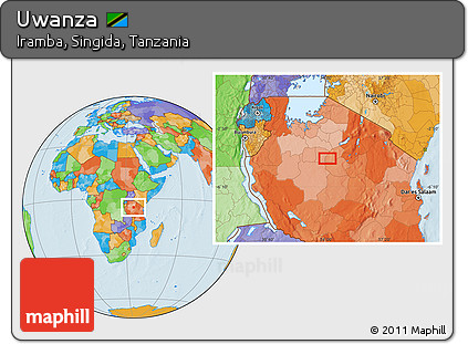 Political Location Map of Uwanza