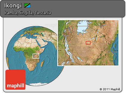Satellite Location Map of Ikongi