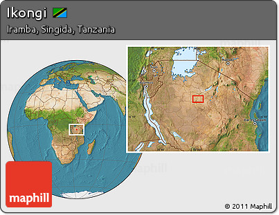 Satellite Location Map of Ikongi