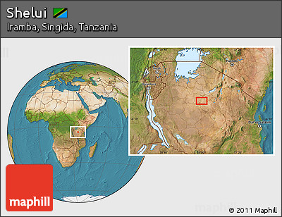 Satellite Location Map of Shelui