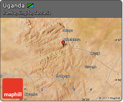Satellite Map of Uganda