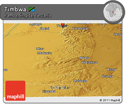 Physical Panoramic Map of Timbwa